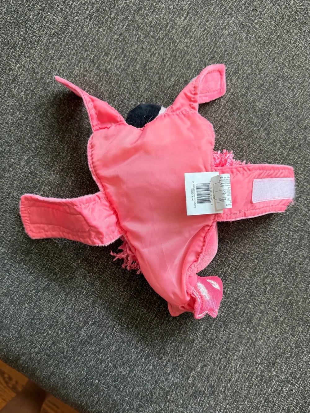 XS dog flamingo costume